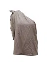 Alice And Olivia Alice & Olivia One Shoulder Top In Gray Viscose In Grey