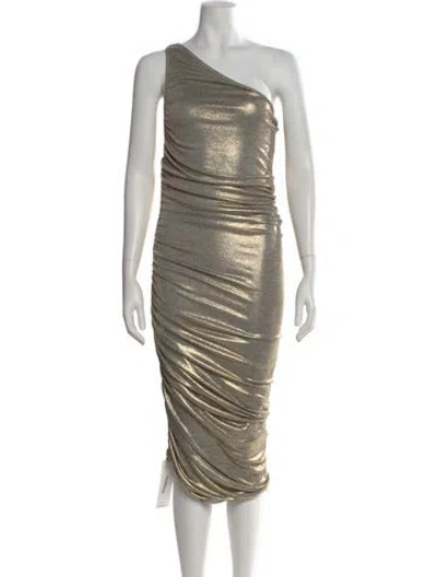 Pre-owned Alice And Olivia One-shoulder Midi Length Dress
