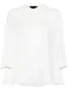 Alice And Olivia Onica Long-sleeved Blouse In White