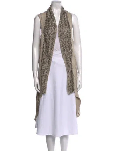 Pre-owned Alice And Olivia Open Front Sweater In Gray