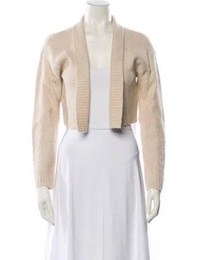 Pre-owned Alice And Olivia Open Front Sweater In Neutral