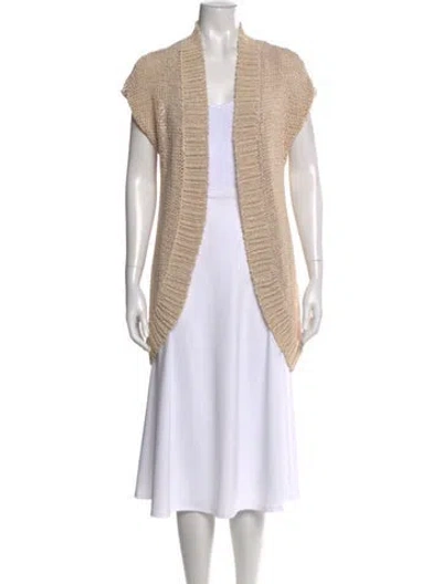 Pre-owned Alice And Olivia Open Front Sweater In Neutral