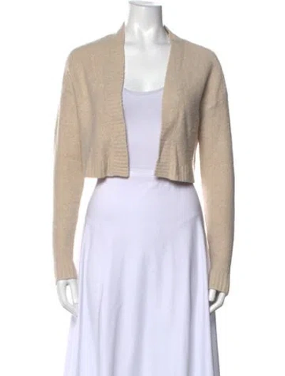 Pre-owned Alice And Olivia Open Front Sweater In Neutral