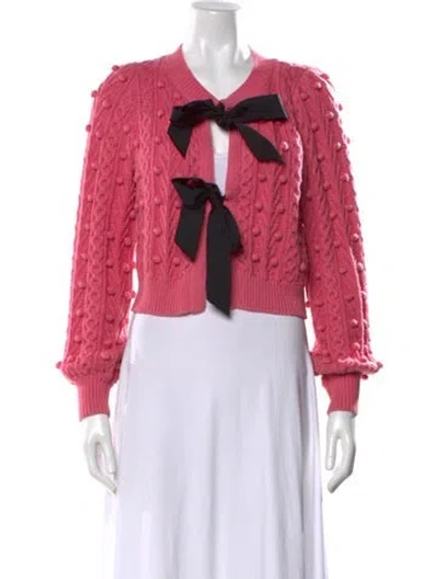 Pre-owned Alice And Olivia Open Front Sweater In Pink