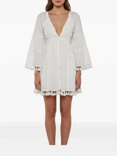 Pre-owned Alice And Olivia Open-back Mini Dress In White