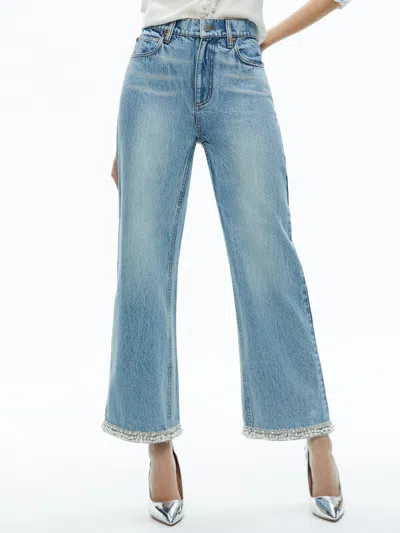 Alice And Olivia Ora High Rise Embellished Jean