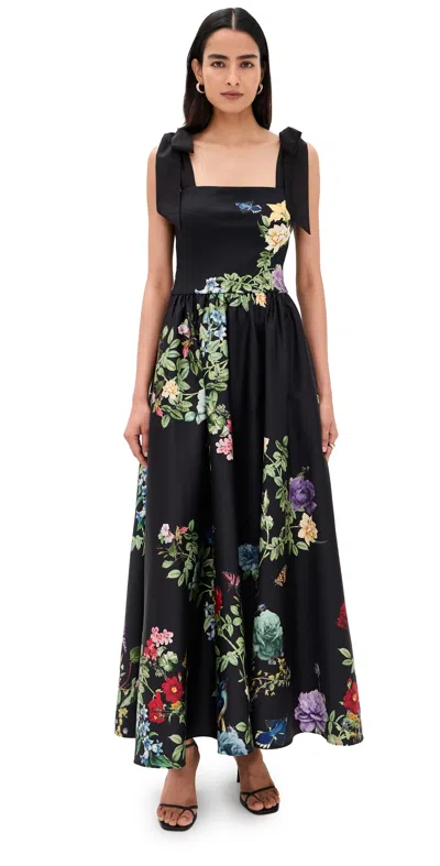 ALICE AND OLIVIA ORIANA DROP WAIST DRESS VENUS FLORAL