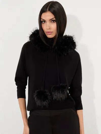 Alice And Olivia Oscar Hoodie In Black