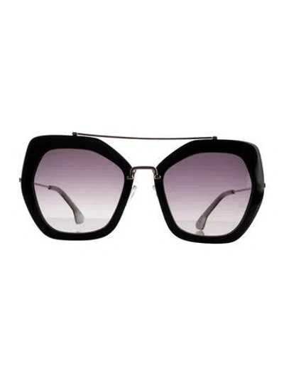 Pre-owned Alice + Olivia Oversize Gradient Sunglasses In Black