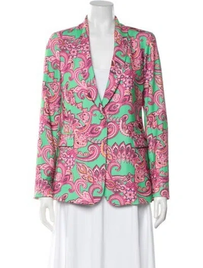 Pre-owned Alice And Olivia Paisley Print Blazer In Multi
