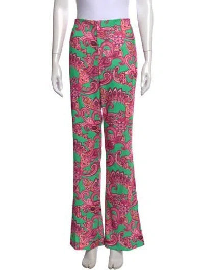 Pre-owned Alice And Olivia Paisley Print Flared Pants In Multi