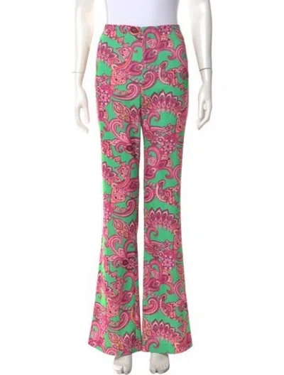 Pre-owned Alice And Olivia Paisley Print Flared Pants In Multi