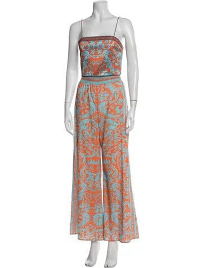 Pre-owned Alice And Olivia Paisley Print Pant Set In Blue