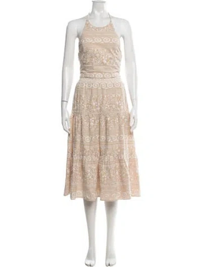 Pre-owned Alice And Olivia Paisley Print Skirt Set In Neutral