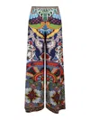 Alice And Olivia Athena Clean Wide Leg Pants On The Road In Multicolour