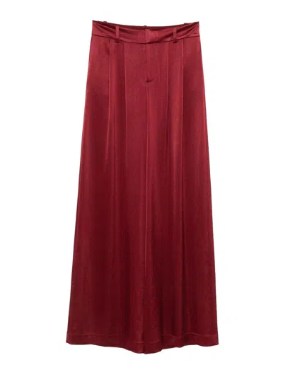 Alice And Olivia Kenndey Wide-leg Trousers In Burgundy