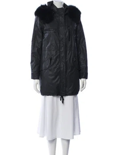 Pre-owned Alice And Olivia Parka In Black