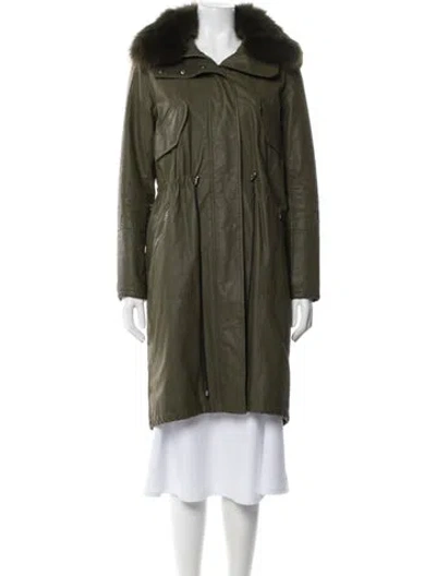 Pre-owned Alice And Olivia Parka In Green