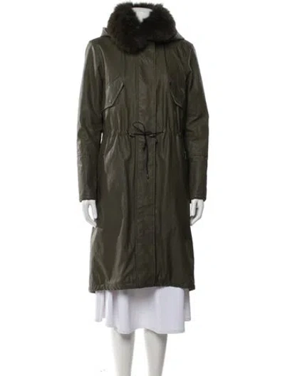 Pre-owned Alice And Olivia Parka In Green