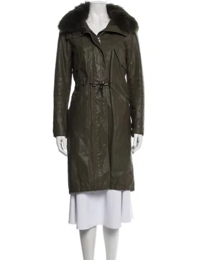 Pre-owned Alice And Olivia Parka In Green