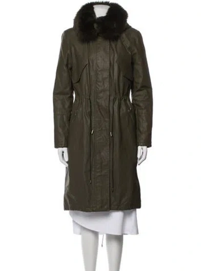 Pre-owned Alice And Olivia Parka In Green
