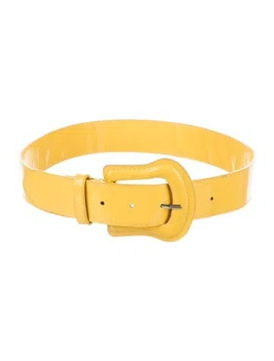 Pre-owned Alice And Olivia Patent Leather Belt In Yellow