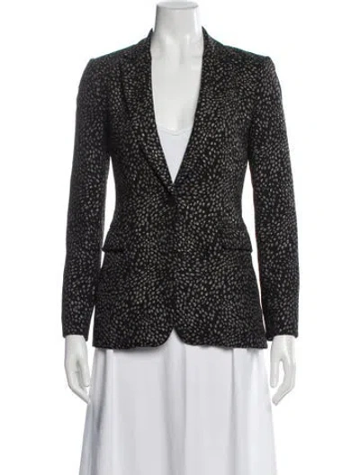 Pre-owned Alice And Olivia Patterned Blazer In Black