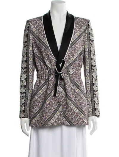 Pre-owned Alice And Olivia Patterned Blazer In Neutral