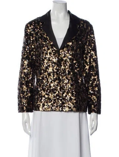 Pre-owned Alice And Olivia Patterned Blazer W/ Tags In Black
