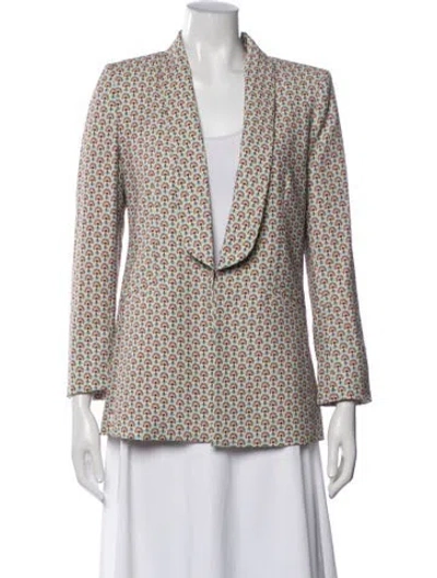 Pre-owned Alice And Olivia Patterned Blazer W/ Tags In Blue