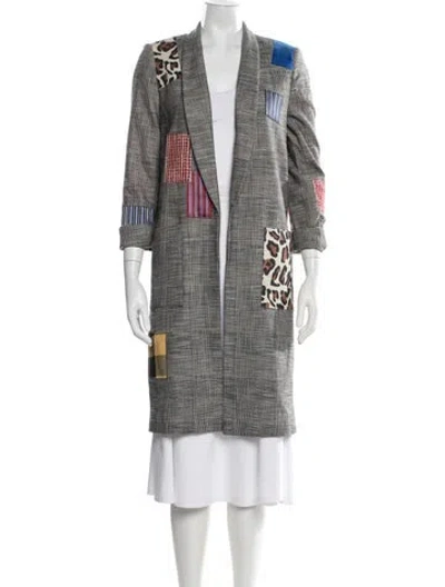Pre-owned Alice + Olivia Patterned Coat In Black