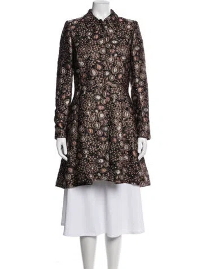 Pre-owned Alice And Olivia Patterned Coat In Pink