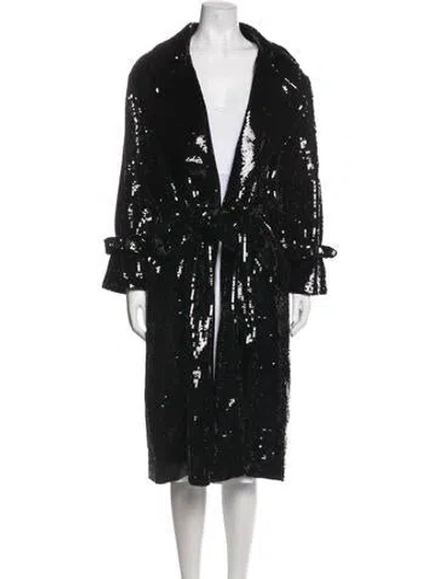 Pre-owned Alice And Olivia Patterned Coat W/ Tags In Black
