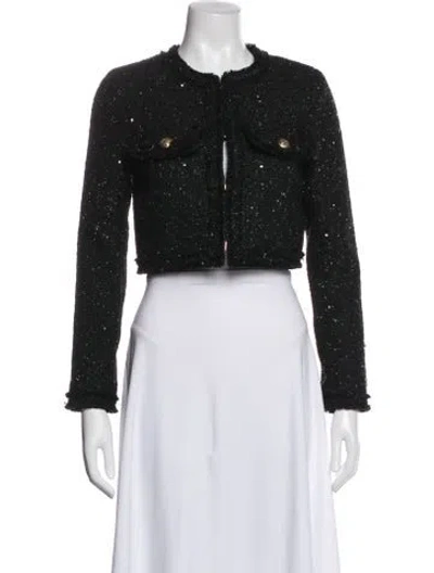 Pre-owned Alice And Olivia Patterned Jacket In Black
