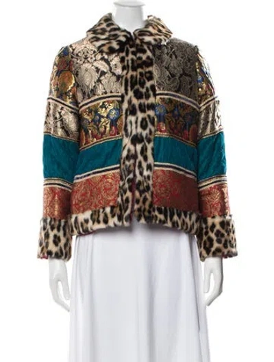 Pre-owned Alice And Olivia Patterned Jacket In Neutral