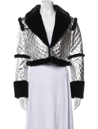 Pre-owned Alice And Olivia Patterned Jacket W/ Tags In Black