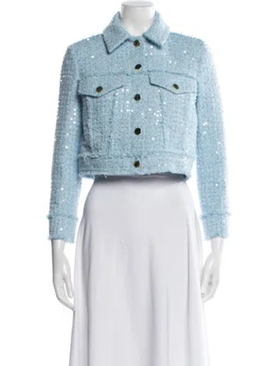 Pre-owned Alice And Olivia Patterned Jacket W/ Tags In Blue