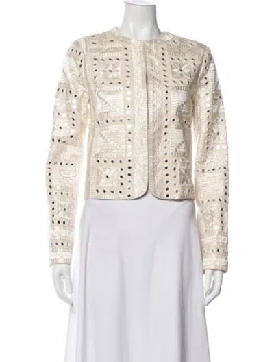 Pre-owned Alice And Olivia Patterned Jacket W/ Tags In Neutrals