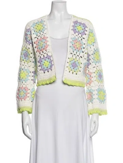 Pre-owned Alice And Olivia Patterned Jacket W/ Tags In White
