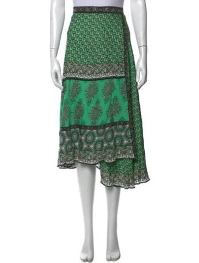 Pre-owned Alice And Olivia Patterned Midi Length Skirt In Grey