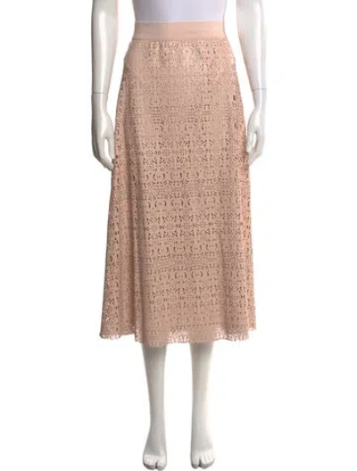 Pre-owned Alice And Olivia Patterned Midi Length Skirt In Pink