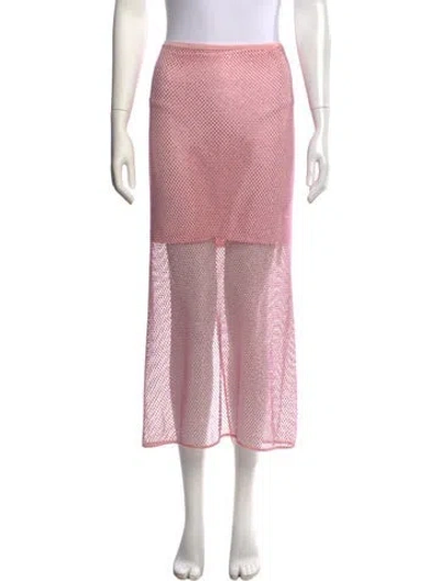 Pre-owned Alice And Olivia Patterned Midi Length Skirt W/ Tags In Pink
