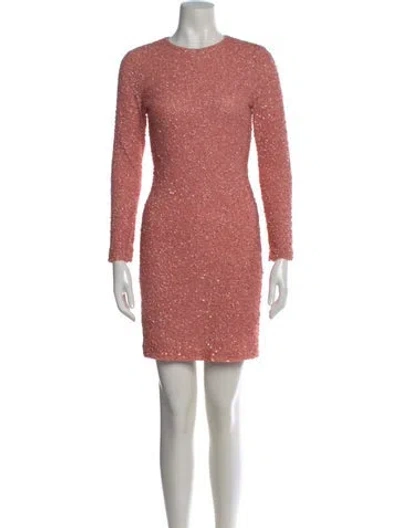 Pre-owned Alice And Olivia Patterned Mini Dress In Orange