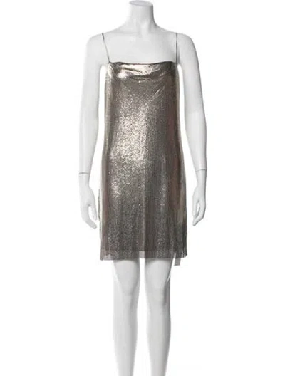 Pre-owned Alice And Olivia Patterned Mini Dress In White