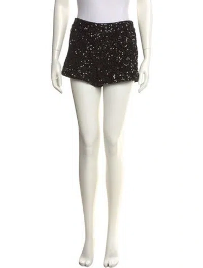 Pre-owned Alice And Olivia Patterned Mini Shorts W/ Tags In Black
