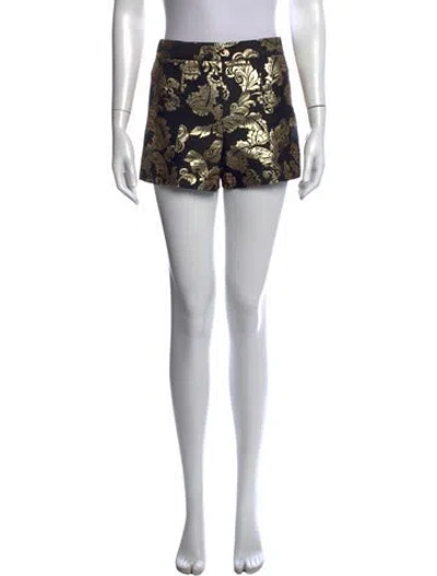 Pre-owned Alice And Olivia Patterned Mini Shorts W/ Tags In Black
