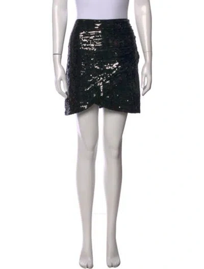 Pre-owned Alice And Olivia Patterned Mini Skirt In Black