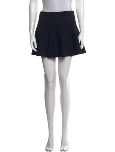 Pre-owned Alice And Olivia Patterned Mini Skirt In Black