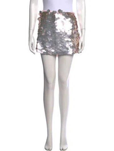 Pre-owned Alice And Olivia Patterned Mini Skirt In Black