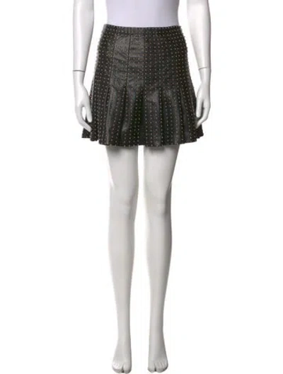 Pre-owned Alice And Olivia Patterned Mini Skirt In Black